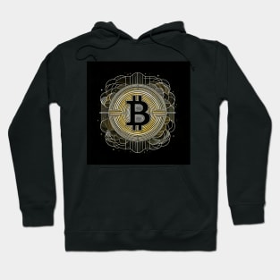 Aureate Cipher: The Gilded Bitcoin Enigma Hoodie